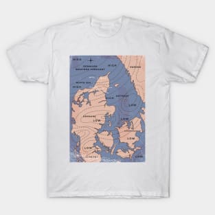 Denmark vintage Weather forecast T-Shirt